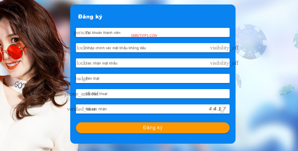 Hình ảnh form điền thông tin đăng ký S8 