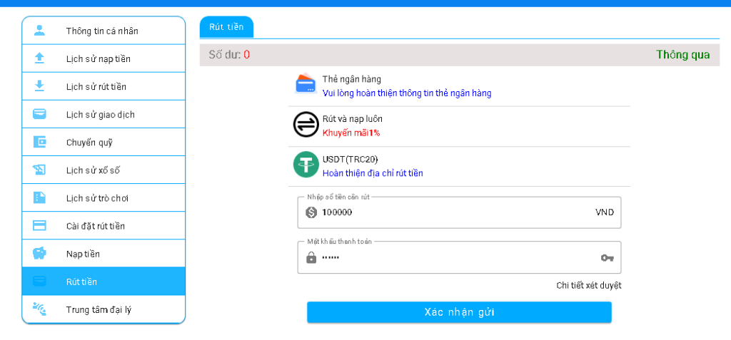 Rút tiền S8 bằng nhiều phương thức